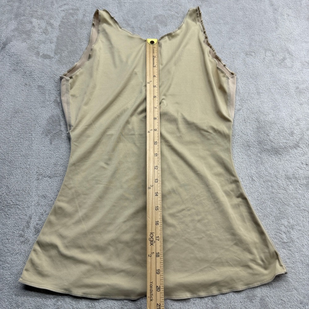 Spanx Camisole Womens Large Beige Surplice V-Neck Scalloped Trim Shapewear Tank - Picture 4 of 6